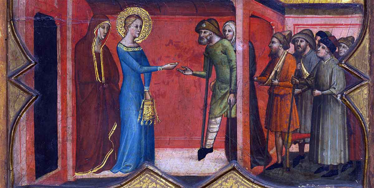 st lucy giving alms medieval religion