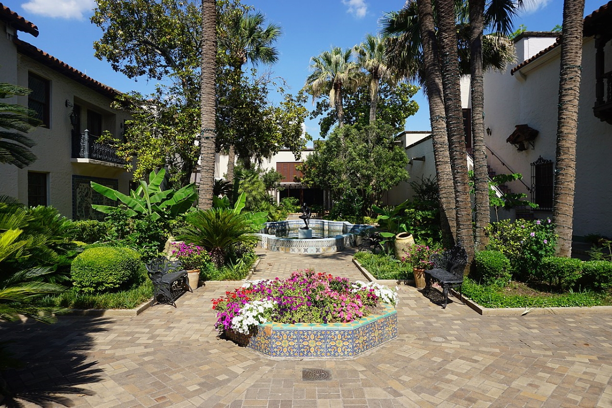 the courtyard mcnay art museum san antonio