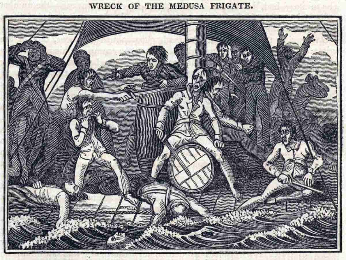 the raft of the medusa wreck engraving