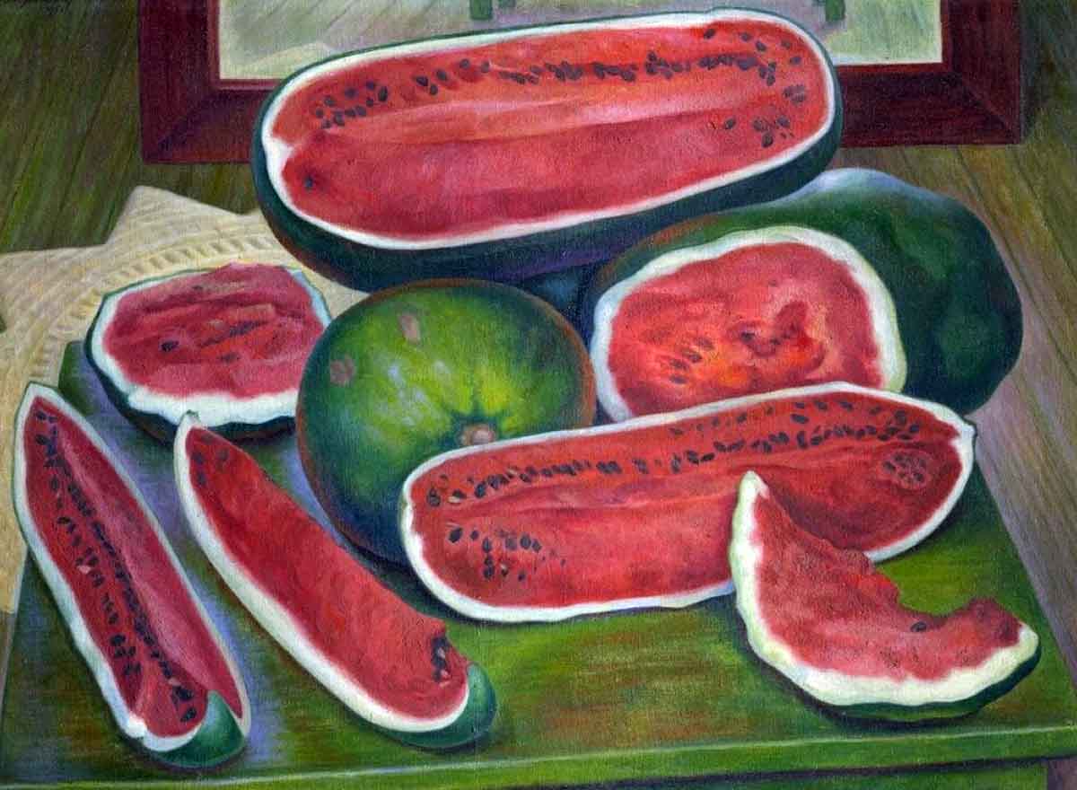 the watermelons diego rivera 1957 painting