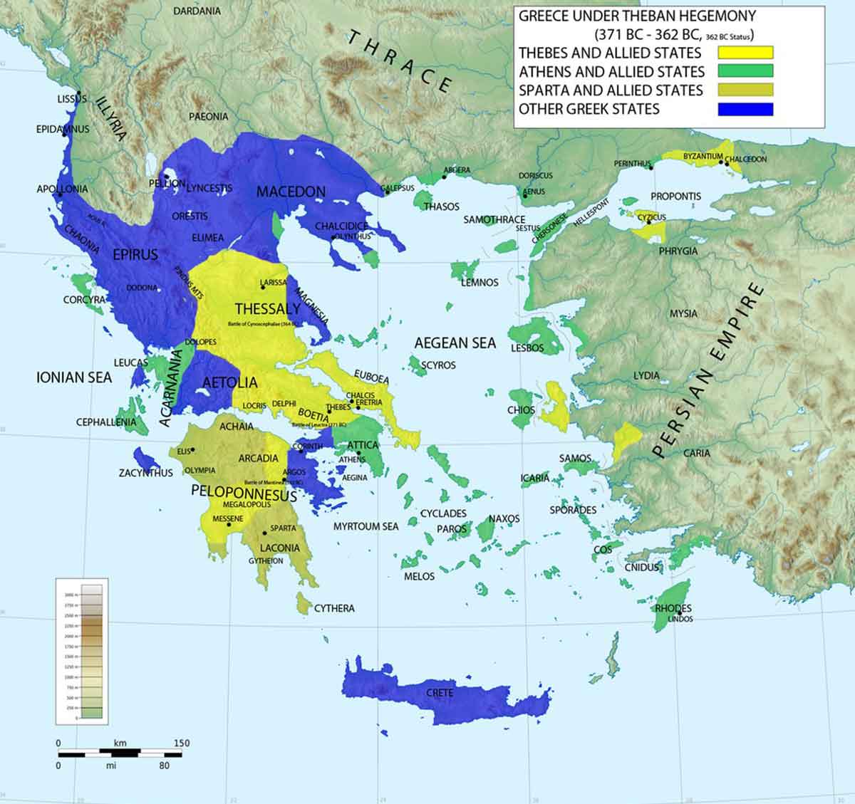 theban hegemony map