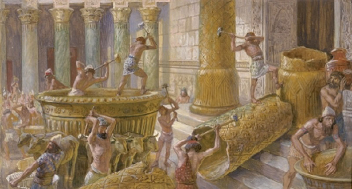 tissot chaldees destroy brazen sea the temple