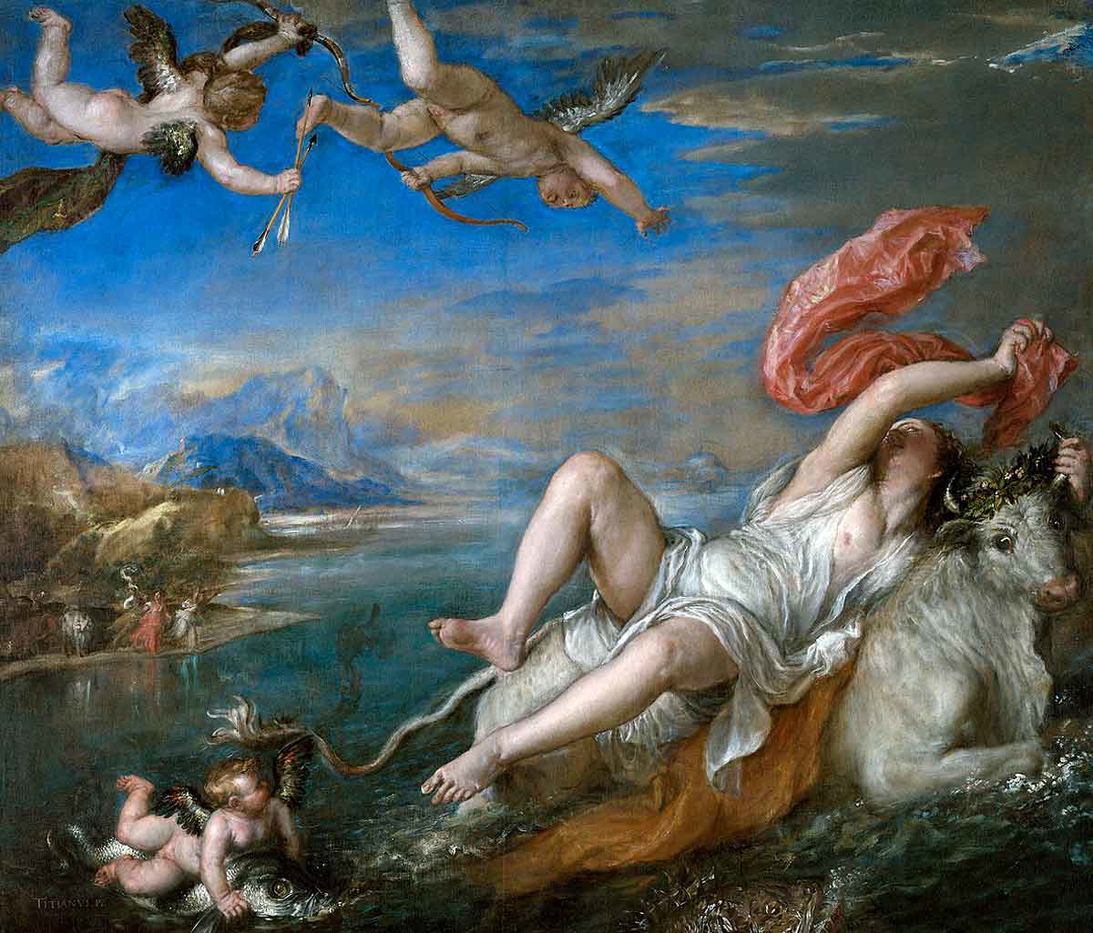 titian rape of europa painting