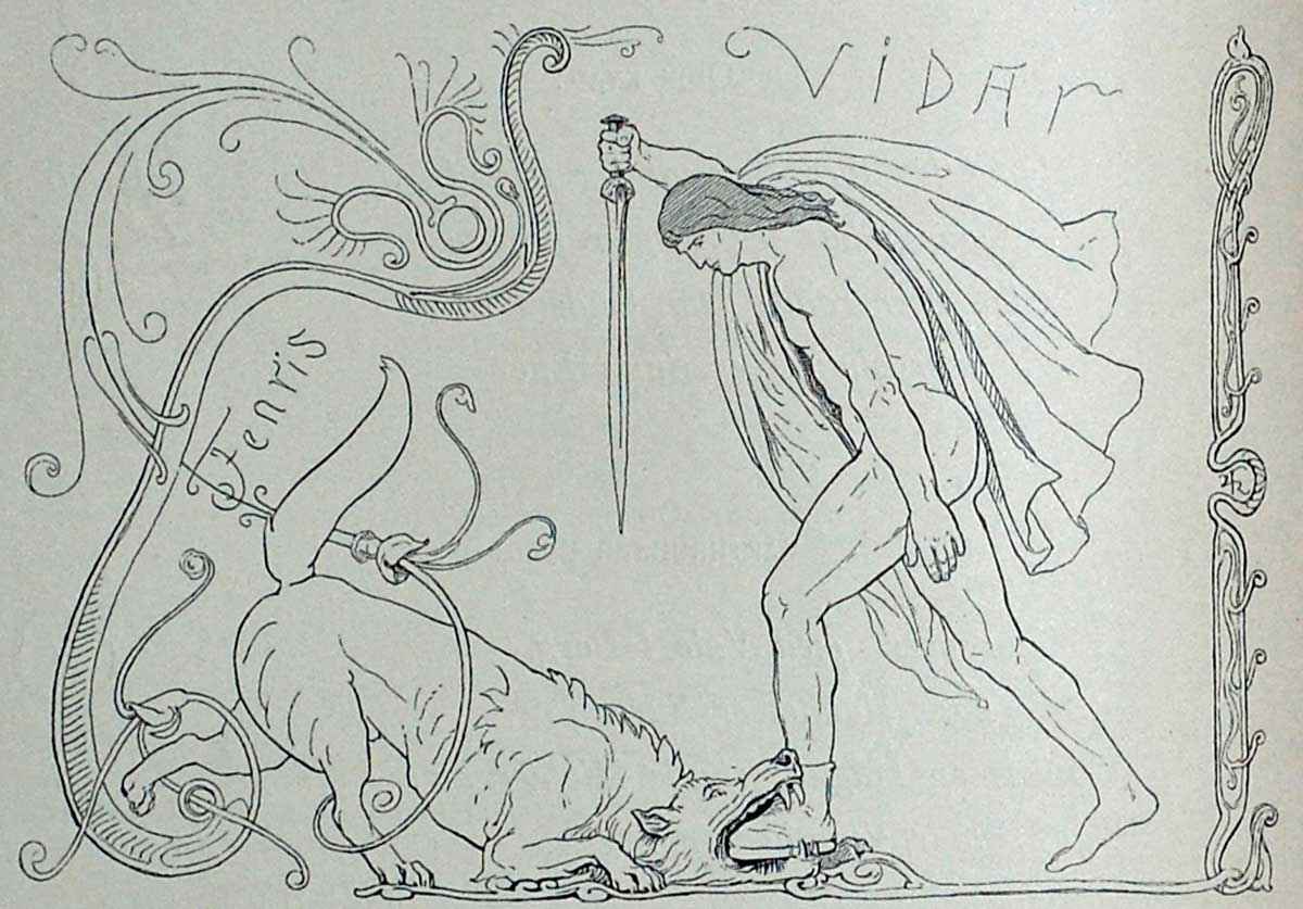 vidar fenrir frohlich norse gods
