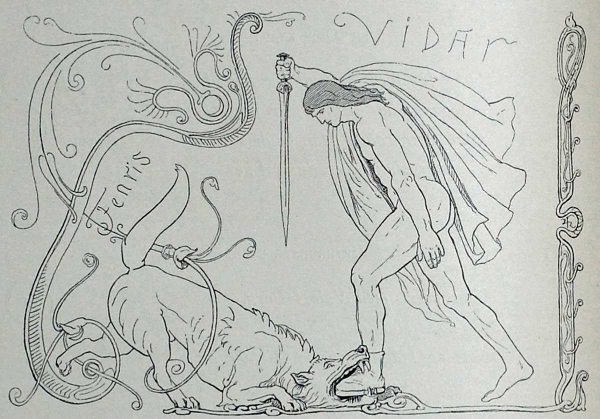 vidar fenrir frohlich norse gods