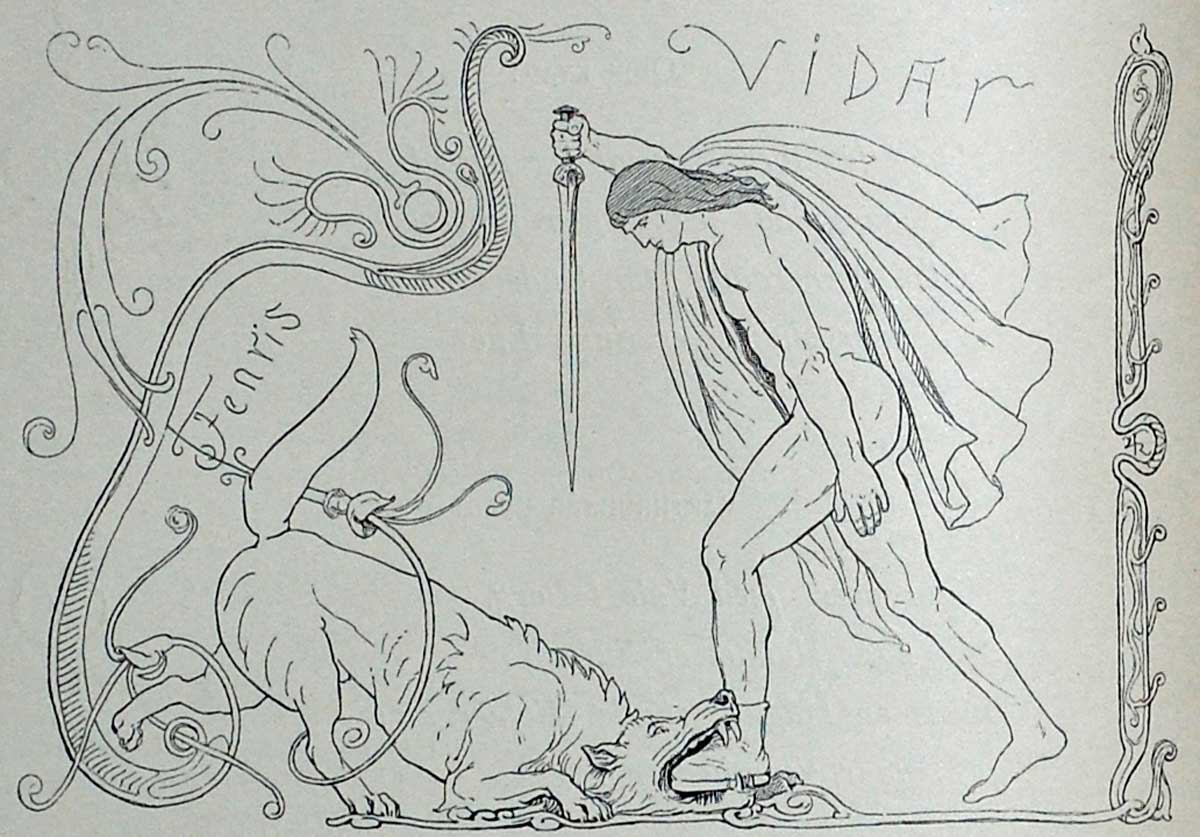vidar fenrir frohlich norse gods
