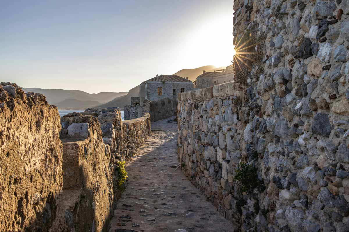 walkway in monemvasia