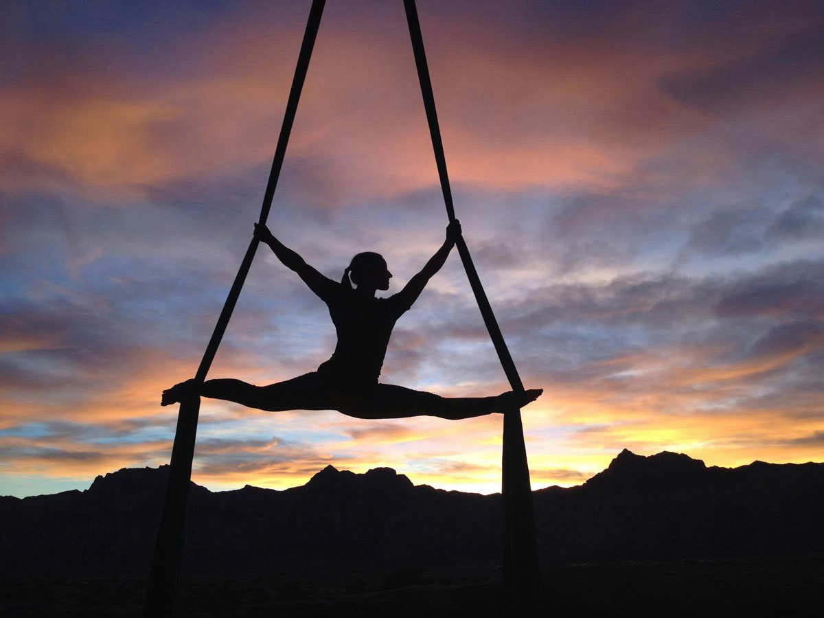 woman doing yoga