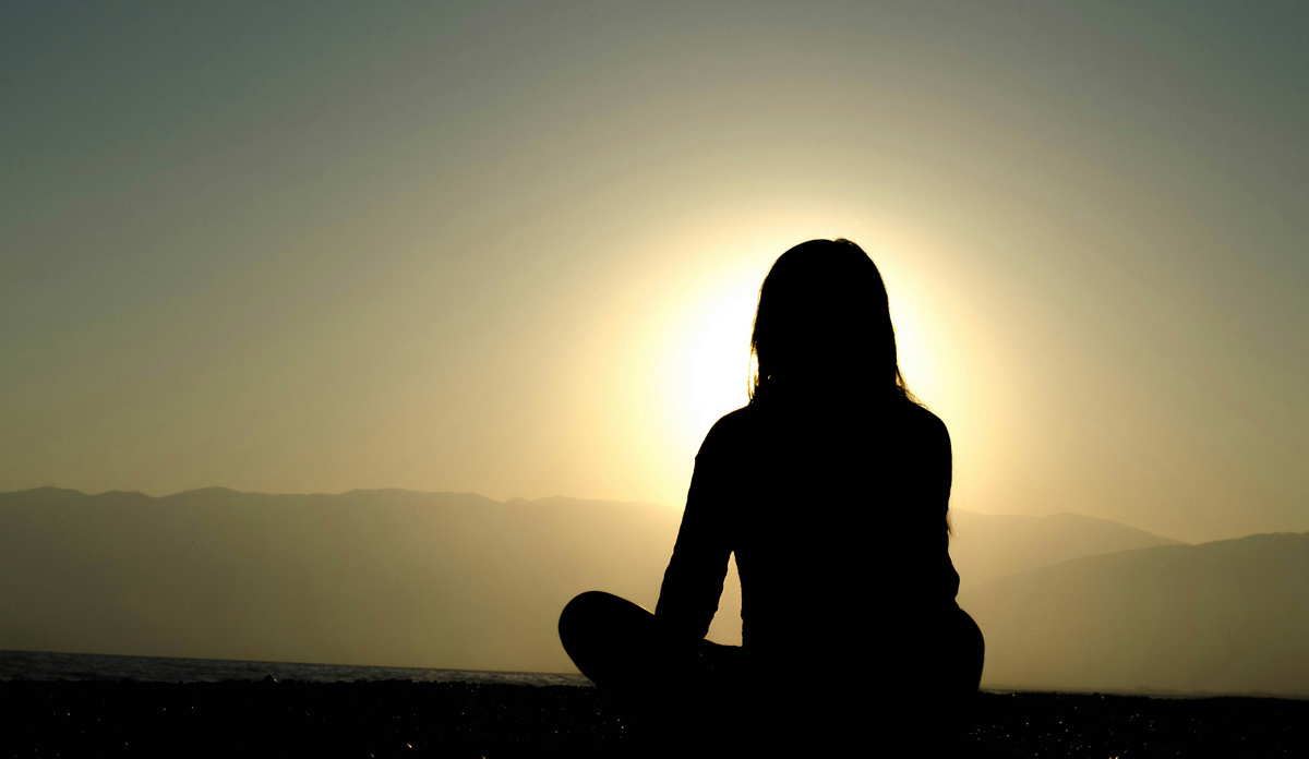 woman in meditation