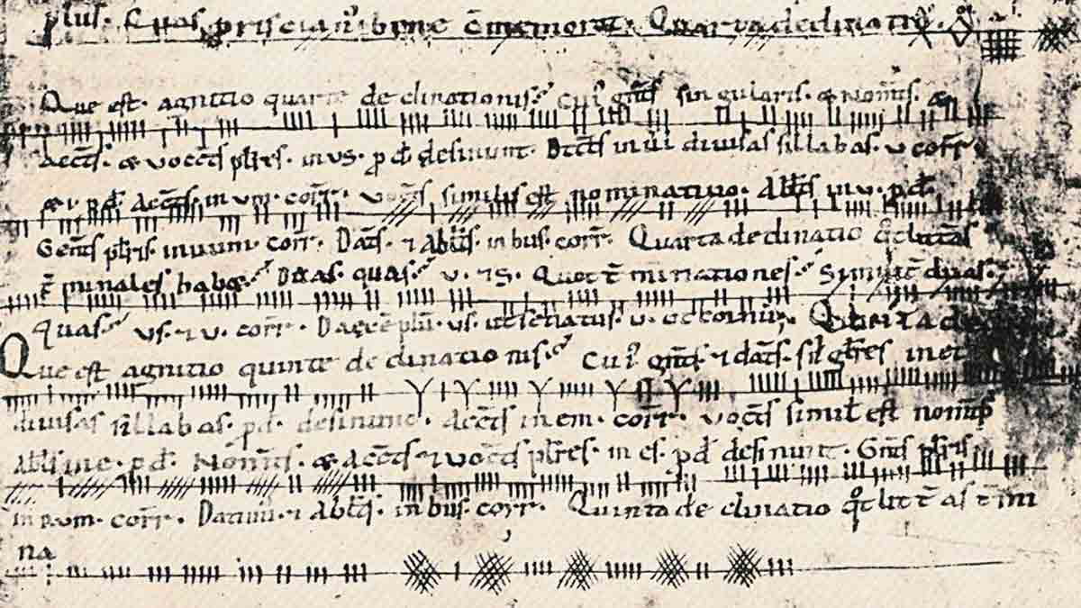 written ogham script