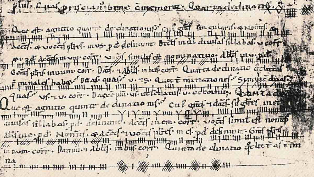 written ogham script