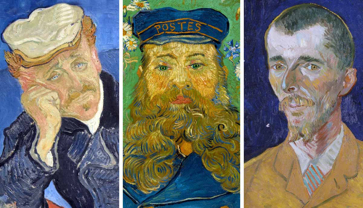 3 Portraits by Vincent Van Gogh