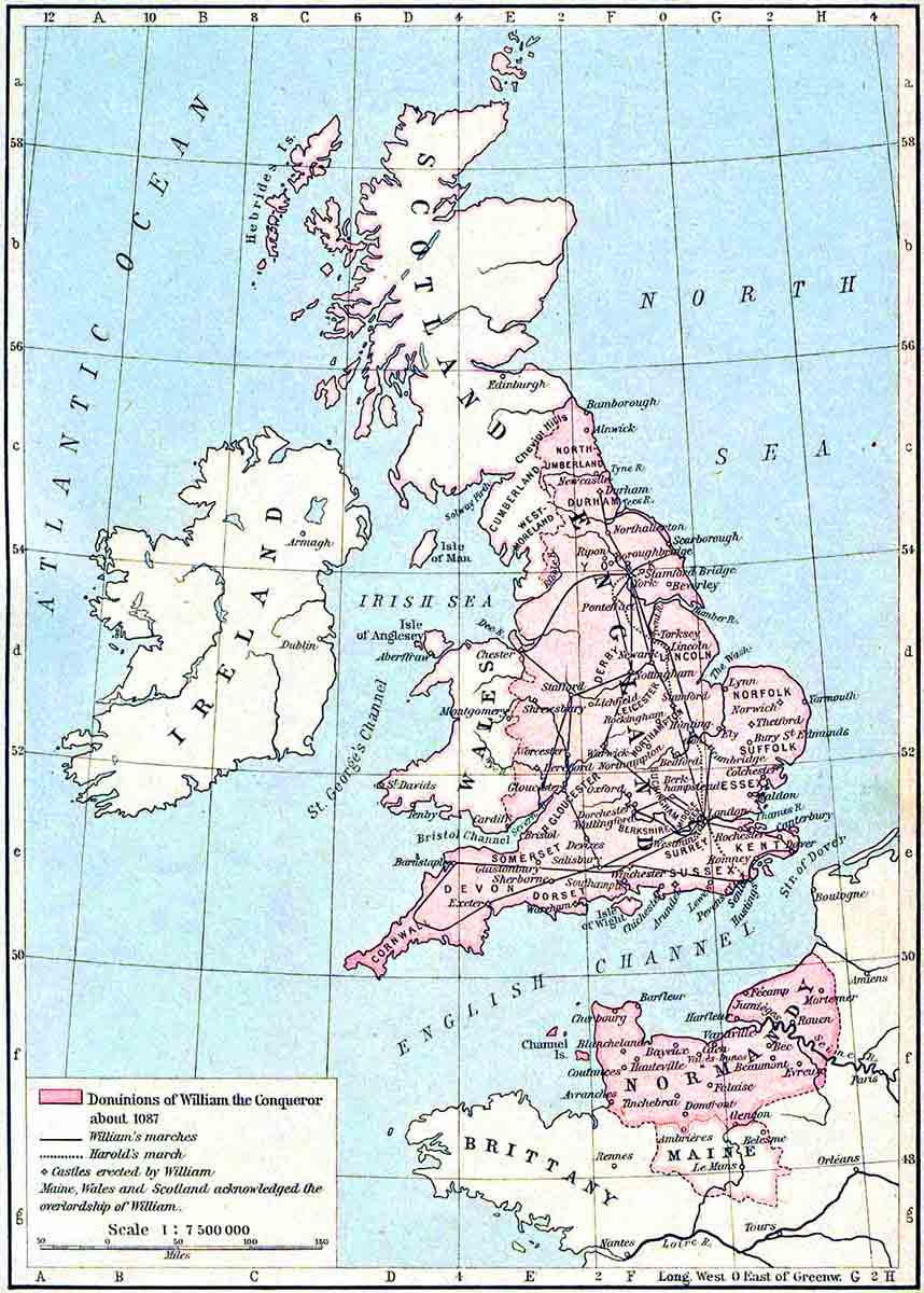 1087 territories owned william the conqueror