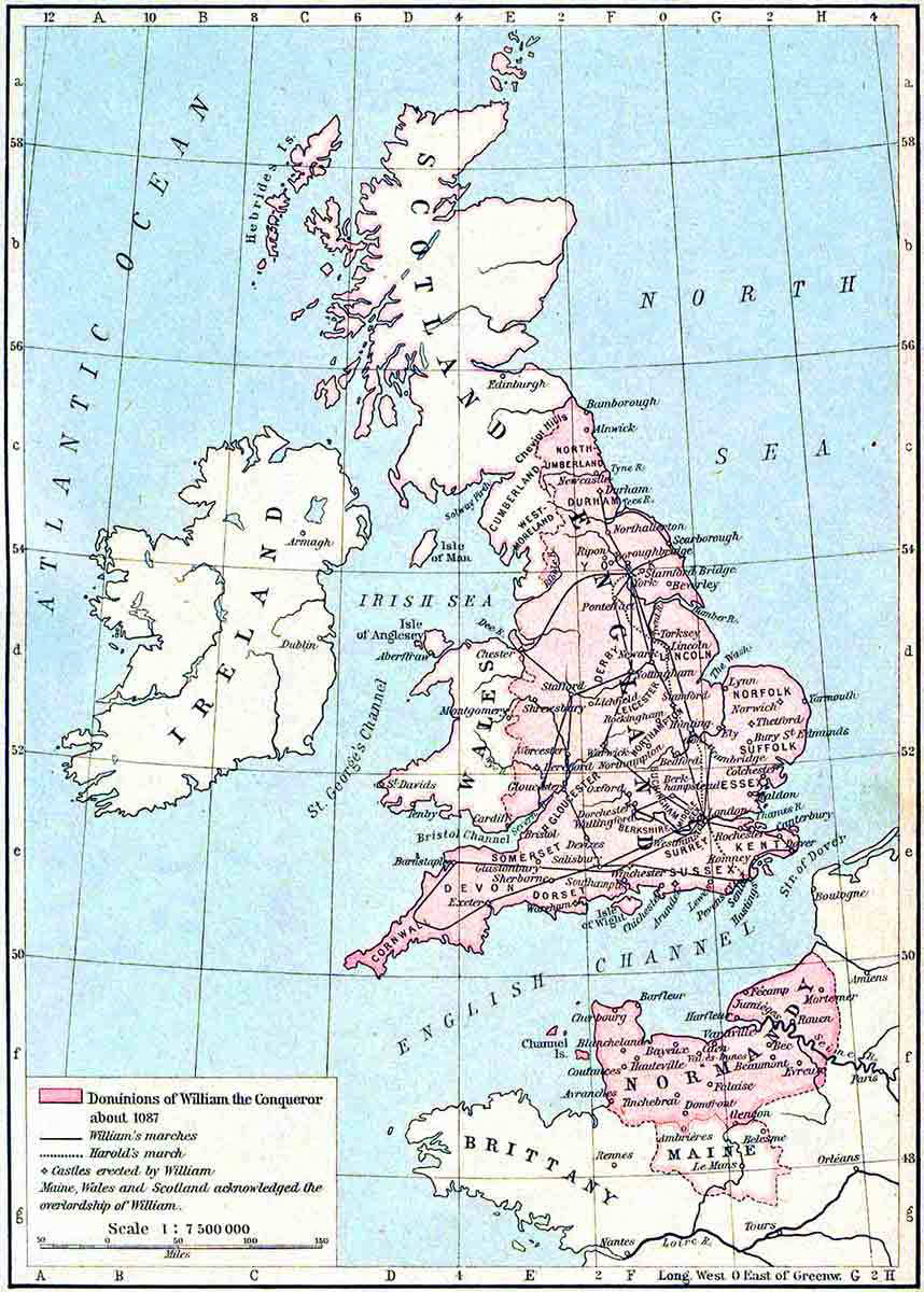 1087 territories owned william the conqueror