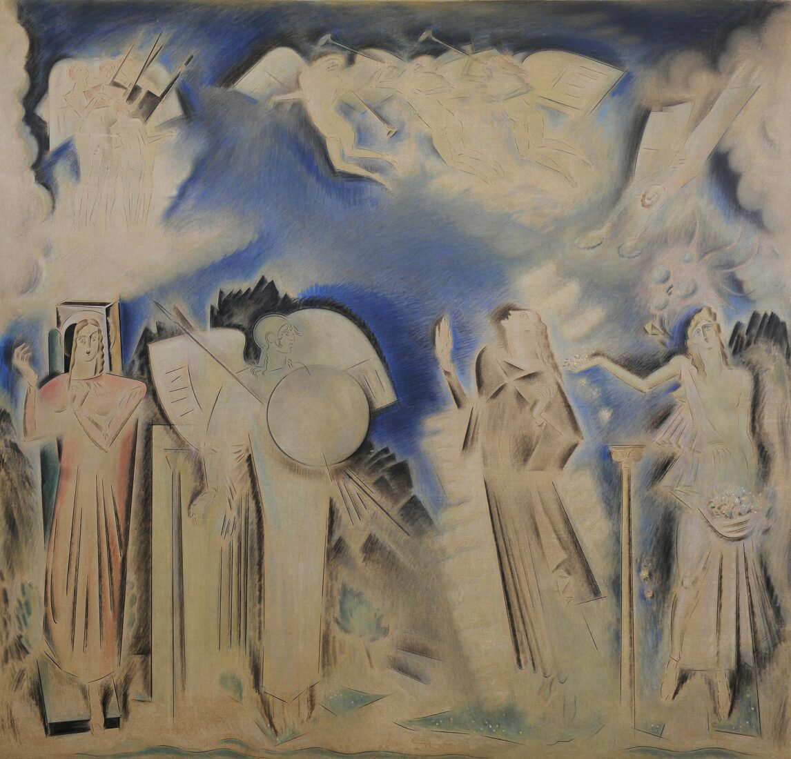 The Apotheosis of Athanasios Diakos, by Konstantinos Parthenis created, 1933. Source: National Gallery of Greece, Athens