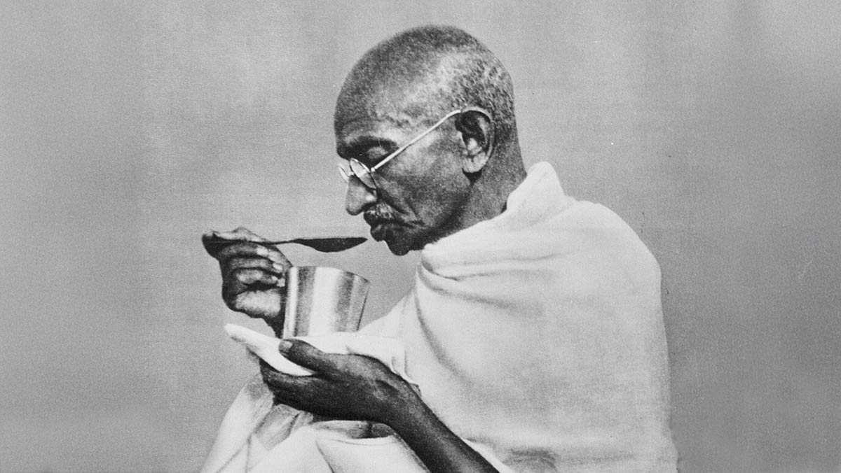 Gandhi Eating