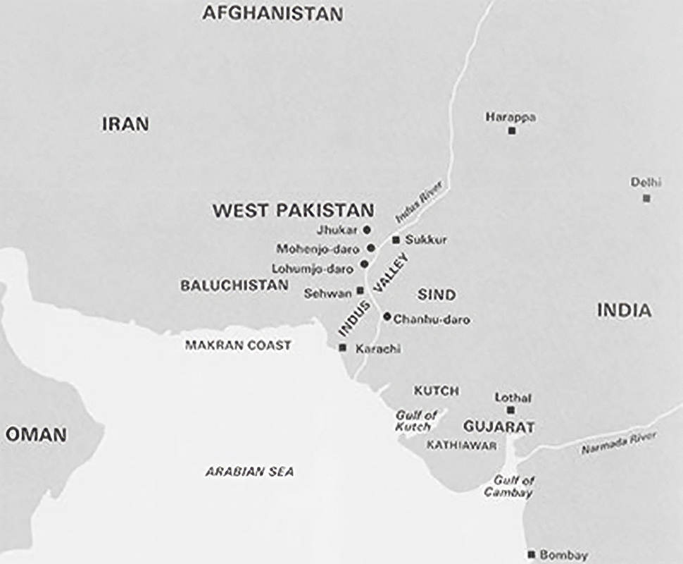 Indus river valley map