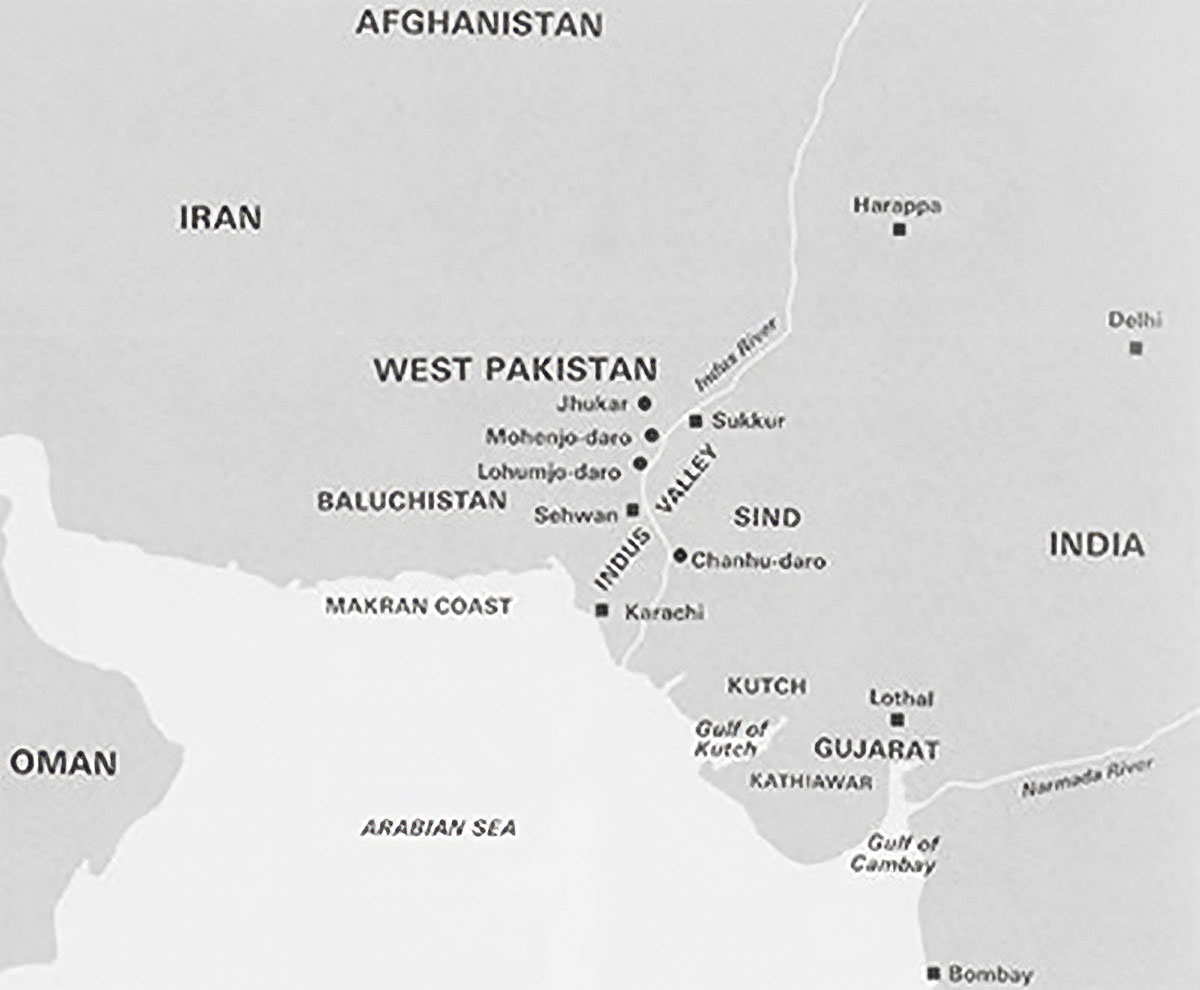 Indus river valley map