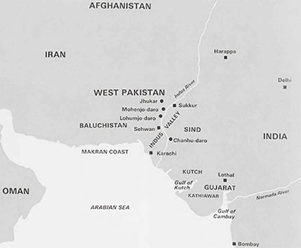 Indus river valley map