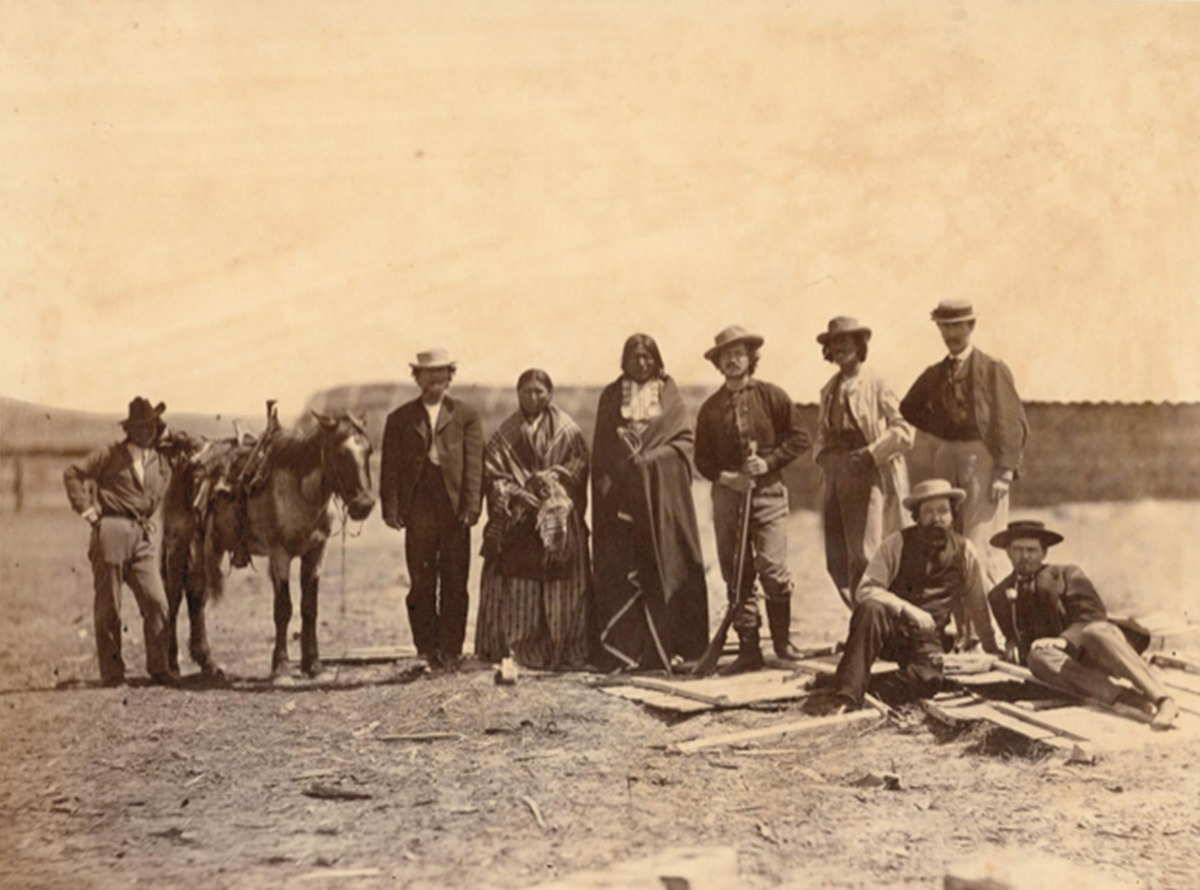Lakota people and non-Indians at the Fort Laramie treaty signing, by Alexander Gardner, 1868. Source: National Museum of the American Indian
