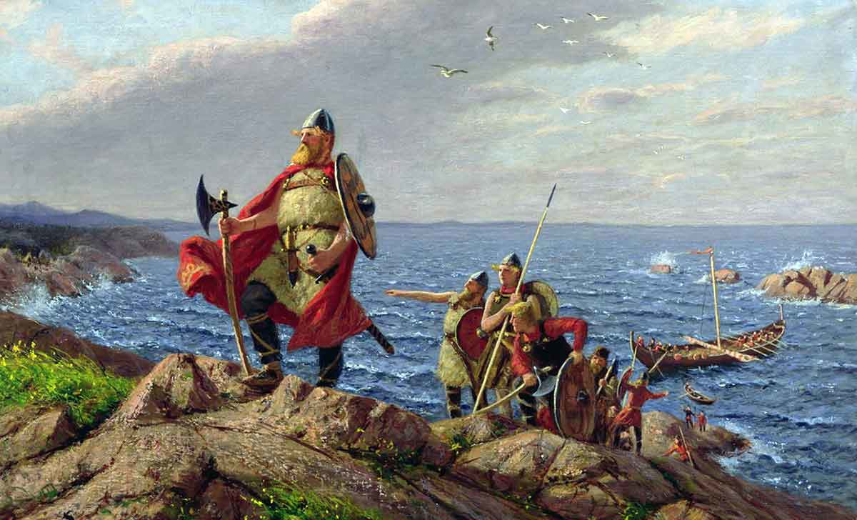 Leif Erikson Discovers America Hans Dahl