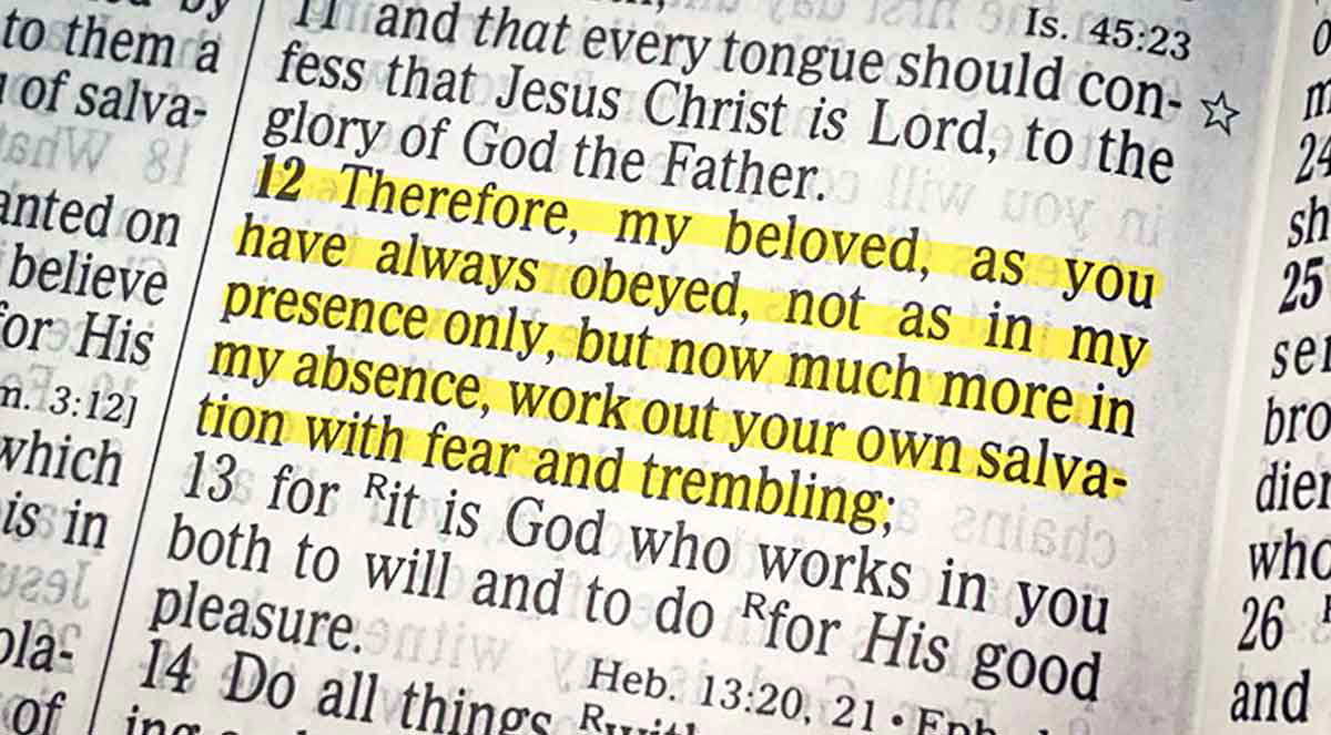 Philippians fear trembling