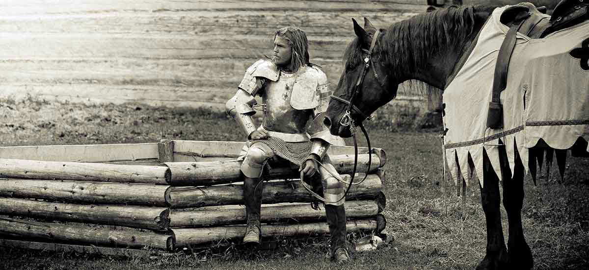 a knight and horse