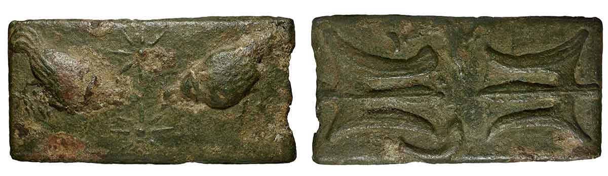 aes signatum rome chickens stars tridents dolphins