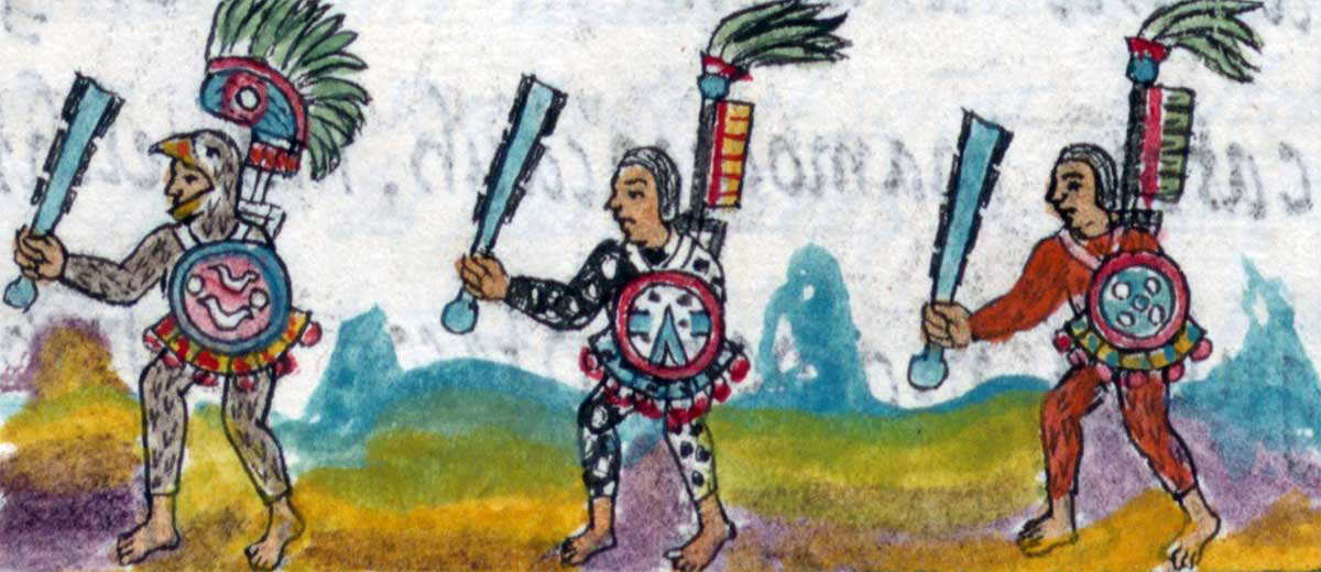 aztec warriors macuahuitl clubs