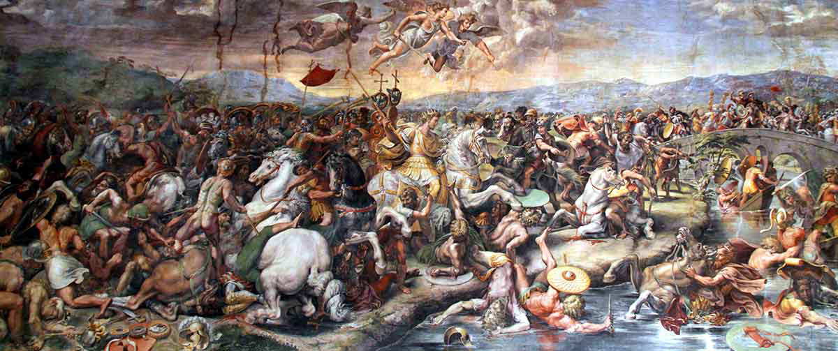 battle milvian bridge giulio romano 1520 1524 vatican city