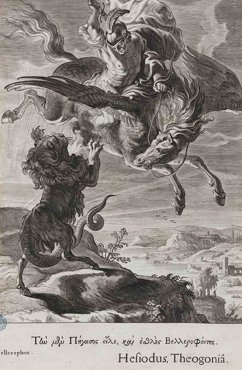 bloemaert temple muses bellérophon print
