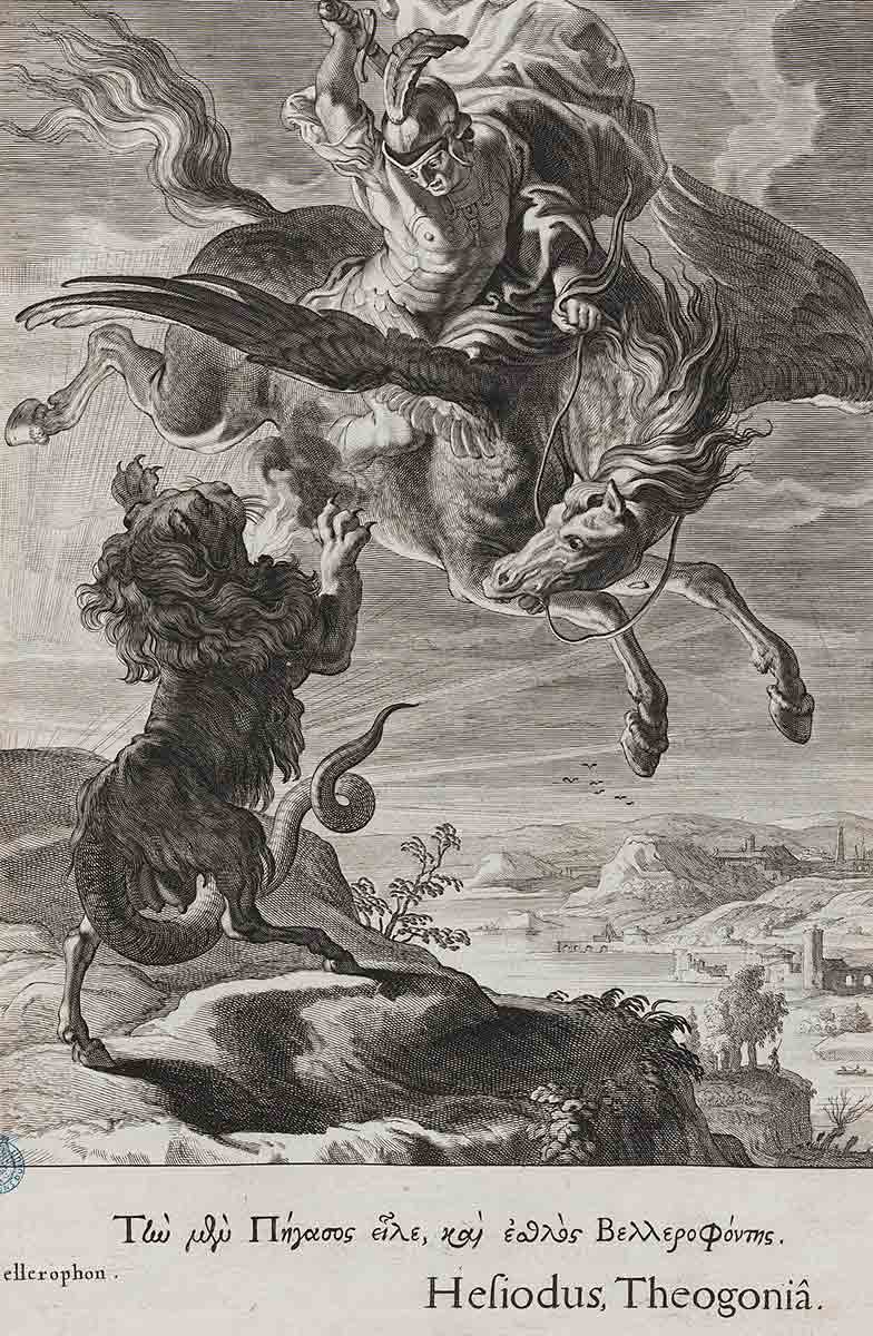 bloemaert temple muses bellérophon print
