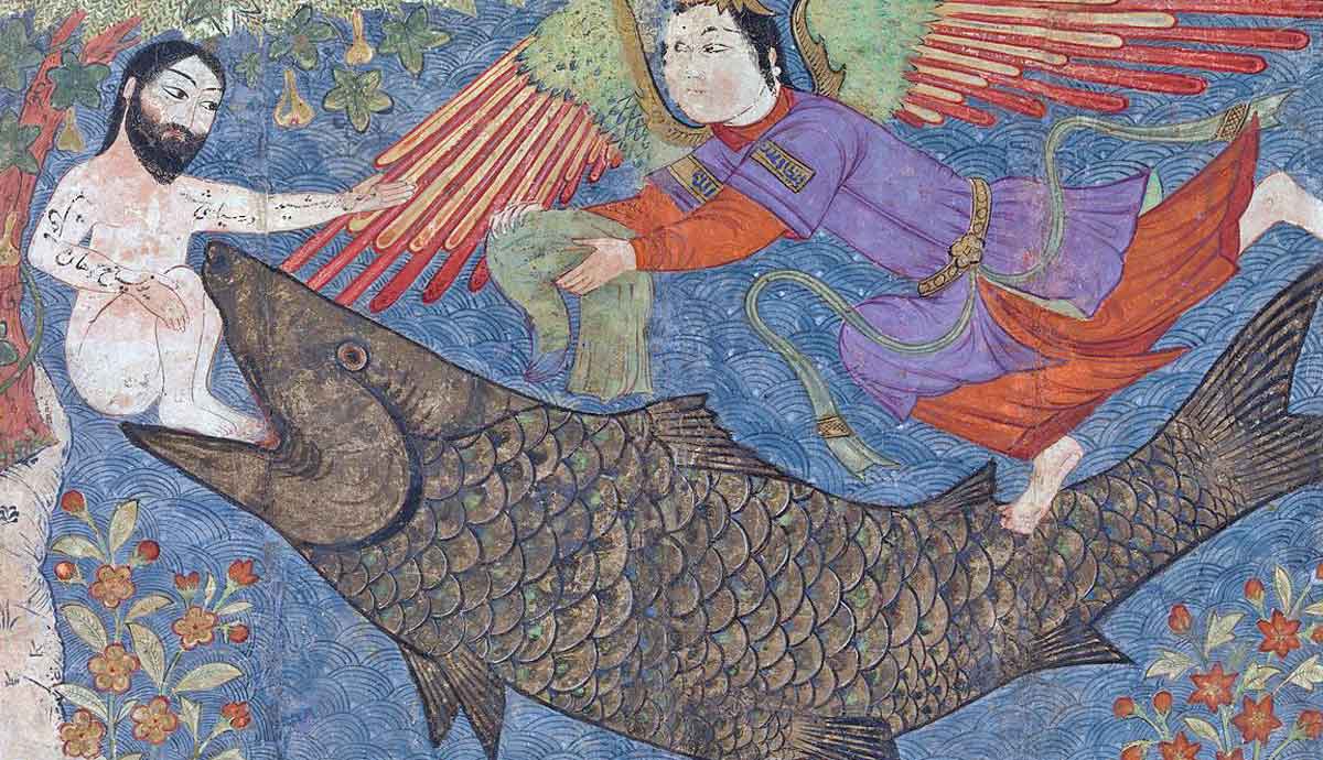 jonah and whale iranian depiction