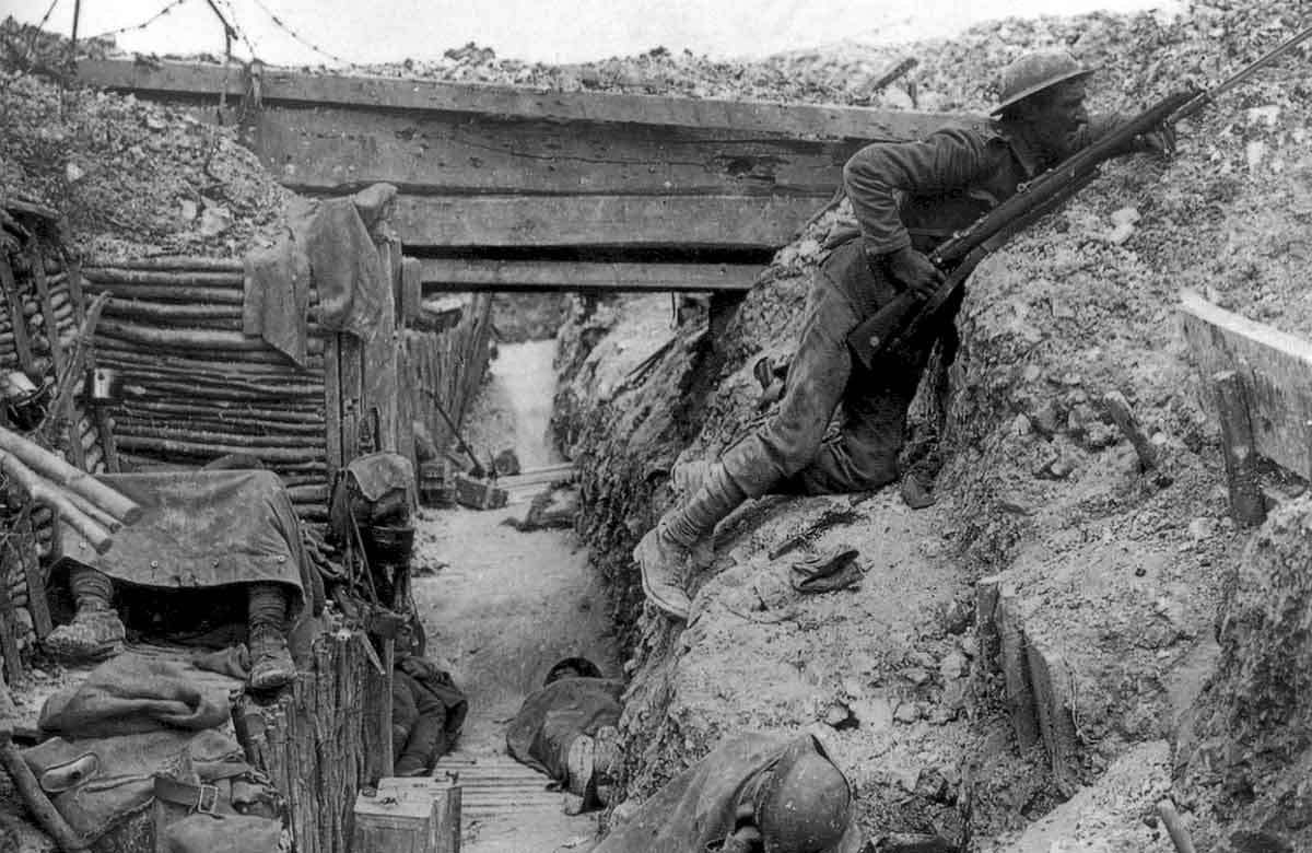 british soldiers german trench wwi