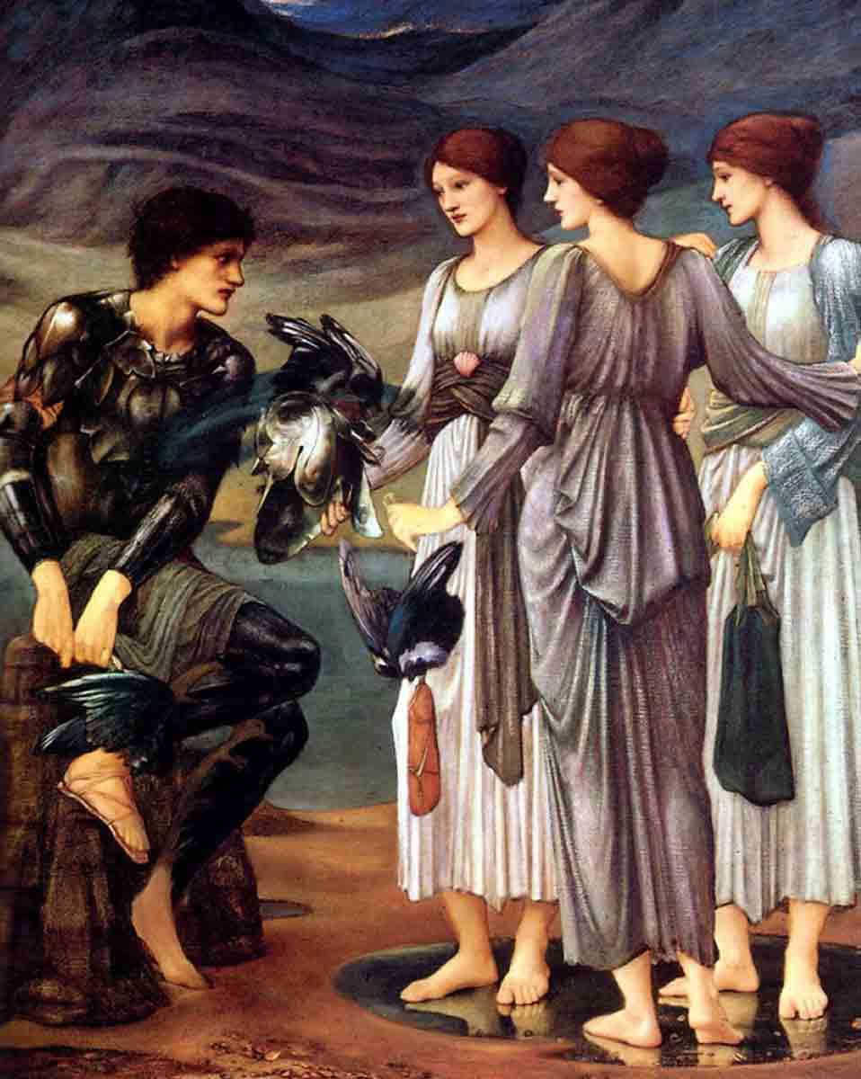 burne jones arming perseus painting