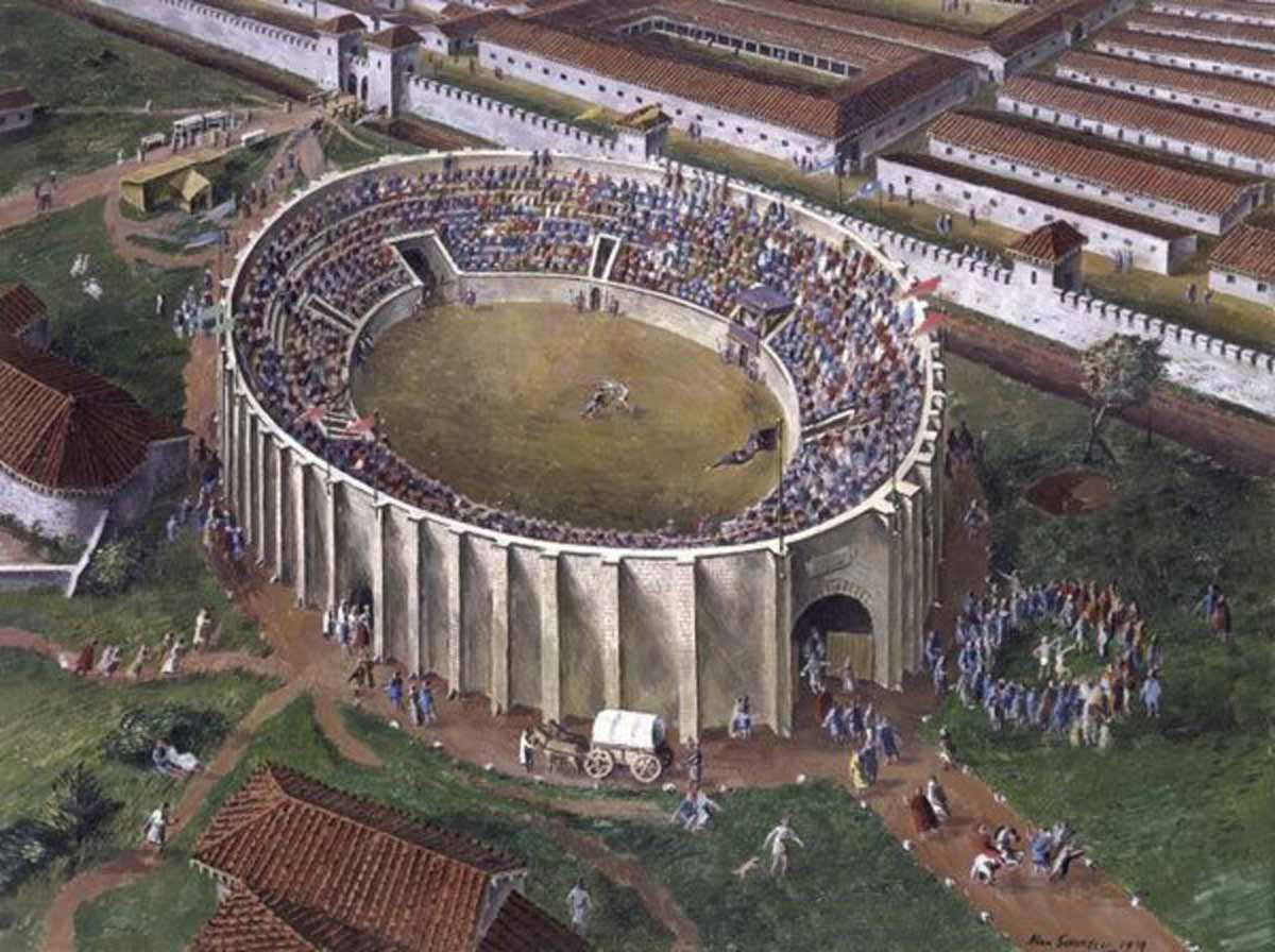 caerleon amphitheatre reconstruction alan sorrell