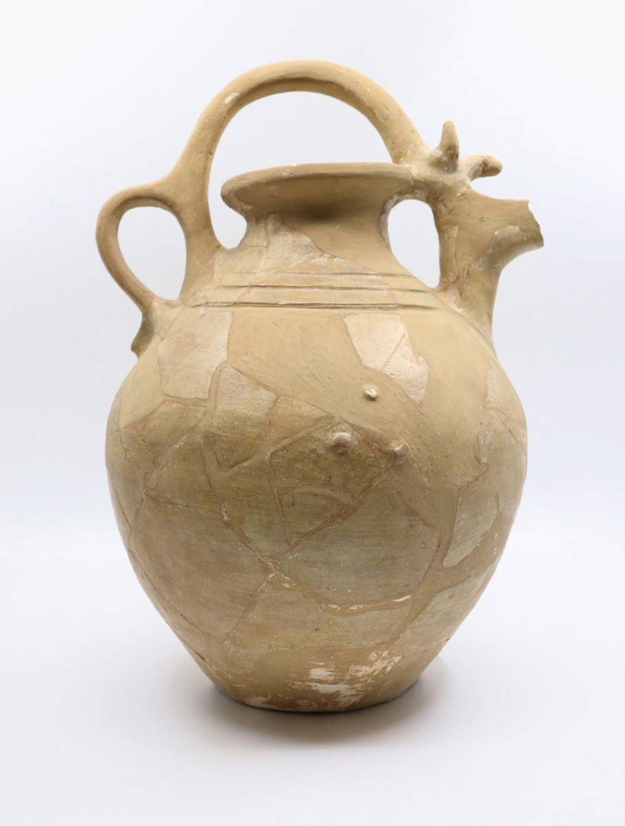 ceramic horned jar