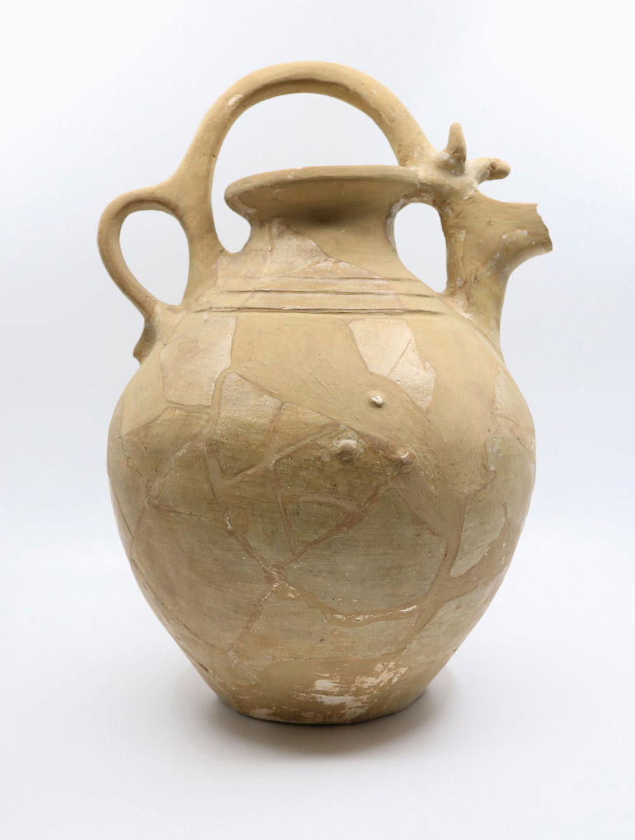 ceramic horned jar