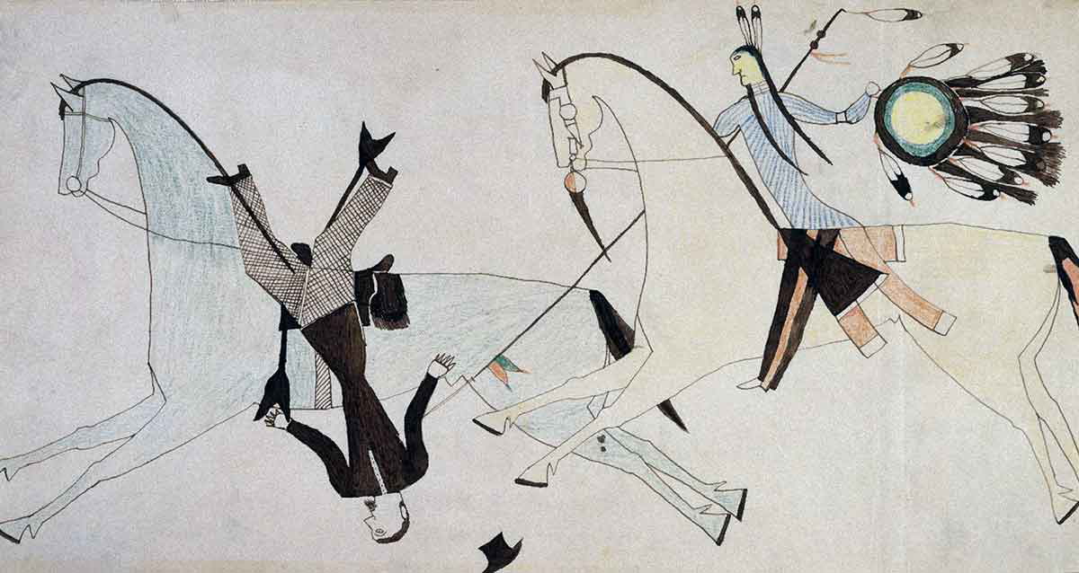 cheyenne warrior fighting little bighorn