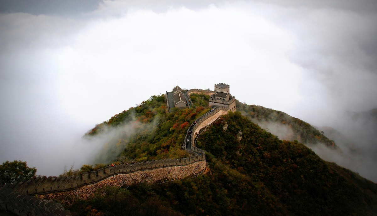 Aerial photo of the Great Wall of China