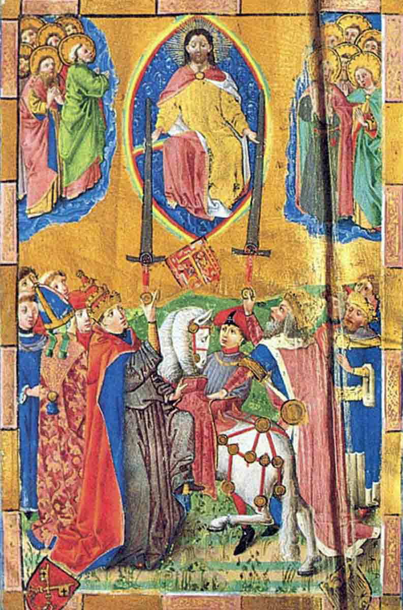 christ giving two swords pope emperor