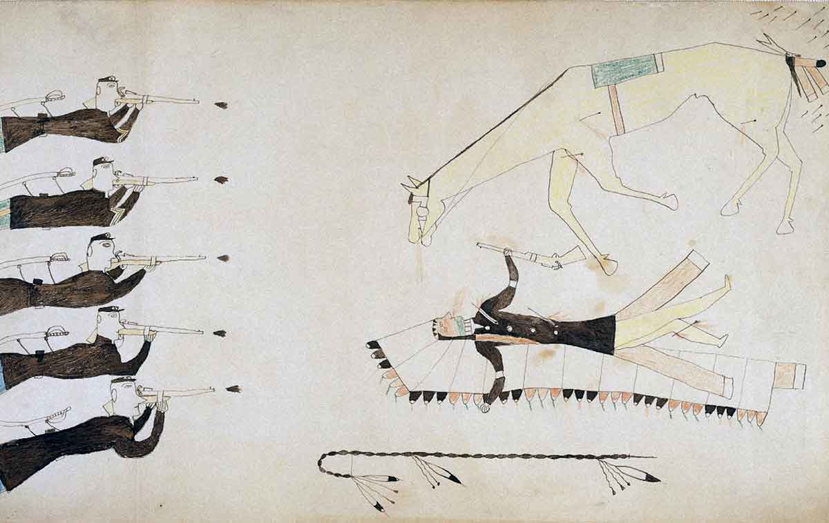 defeated warrior horse