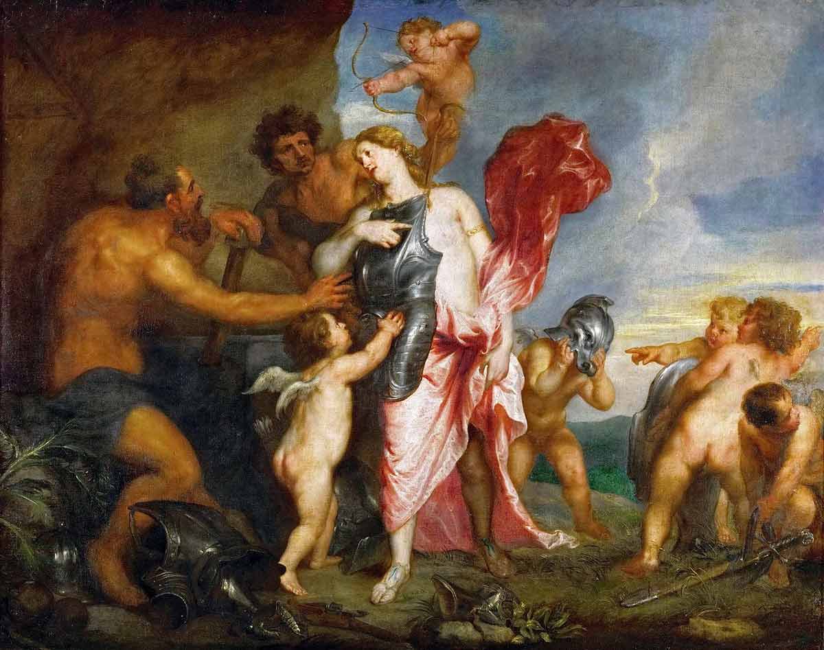 dyck thetis weapons hephaestus painting
