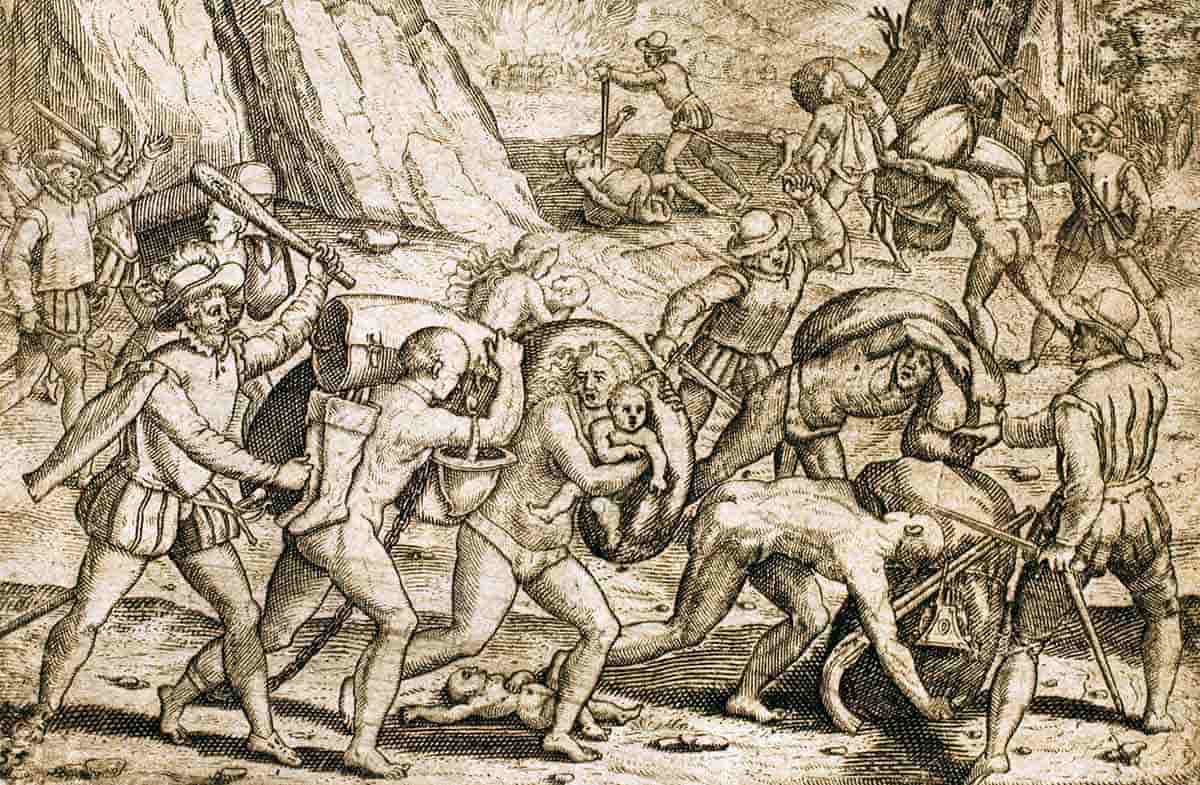 encomienda violence spanish colonies