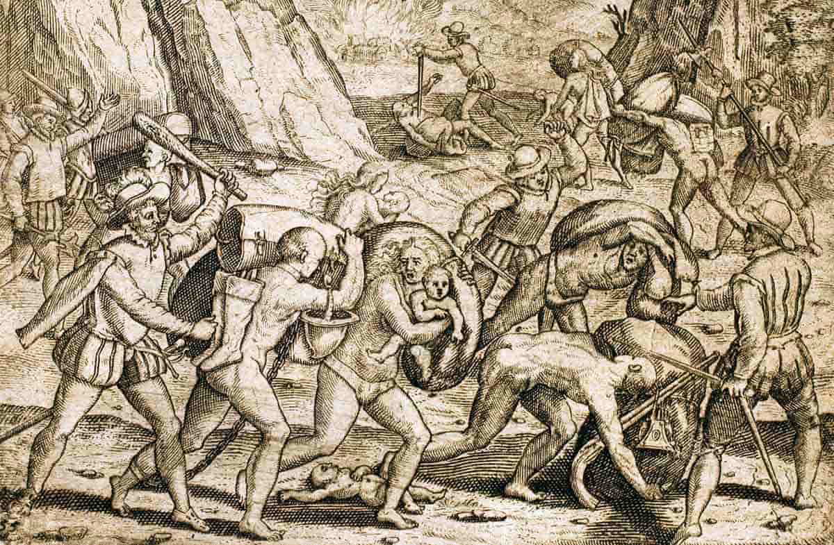 encomienda violence spanish colonies
