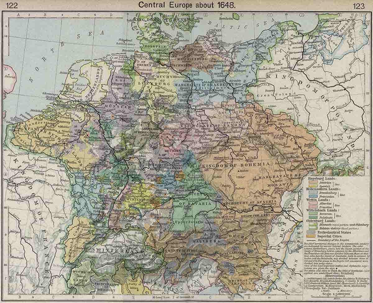 europe map peace westphalia 1648