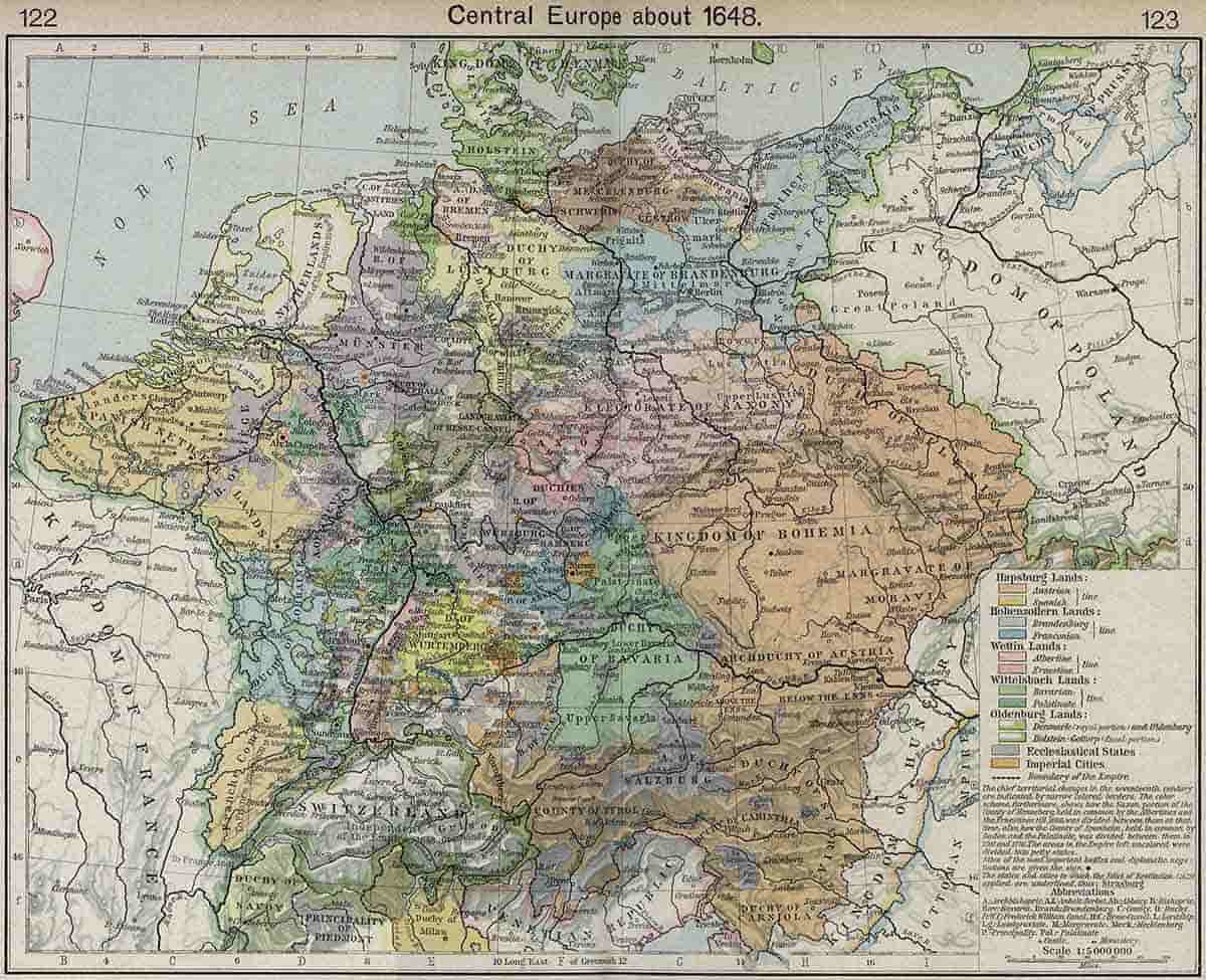 europe map peace westphalia 1648