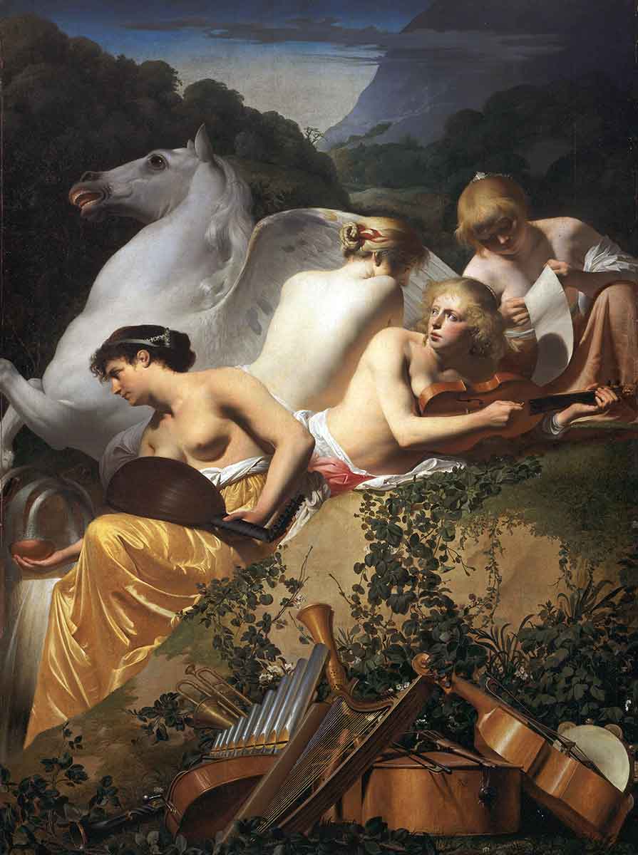 everdingen four muses pegasus painting