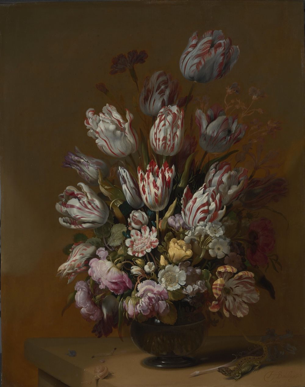 Dutch floral still life by Hans Bollongier