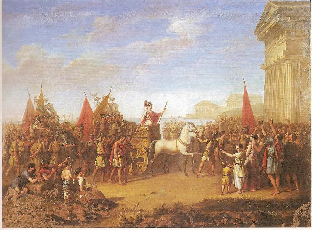 Gelon's Victorious Return from the Battle of Himera, by Giuseppe Carta, 1853. Source: Wikimedia Commons